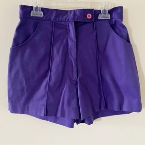 Vintage DeMura Purple Size 10 Poly Cotton Spandex Shorts 2" Inseam